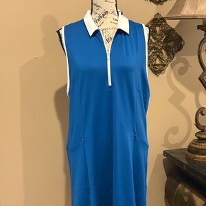 NWT CALLAWAY sleeveless zipper v-neck athletic golf tennis summer dress Sz. XL